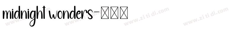 midnight wonders字体转换